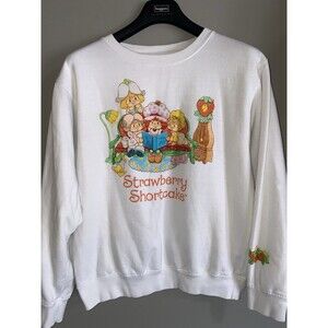 Strawberry Shortcake Sweatshirt In White Size M Retro Nostalgic
